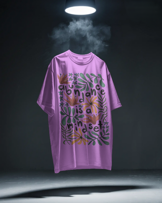 "Abundance is a Mindset" Floral Tee