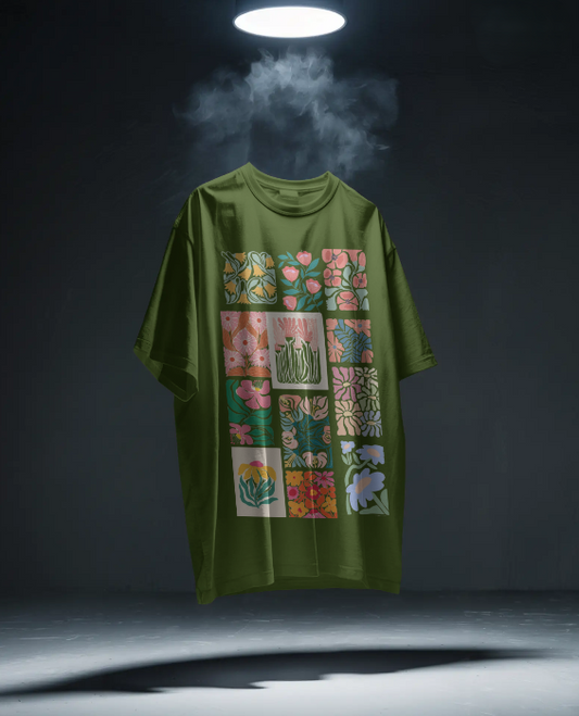 Boho Floral Patchwork Tee